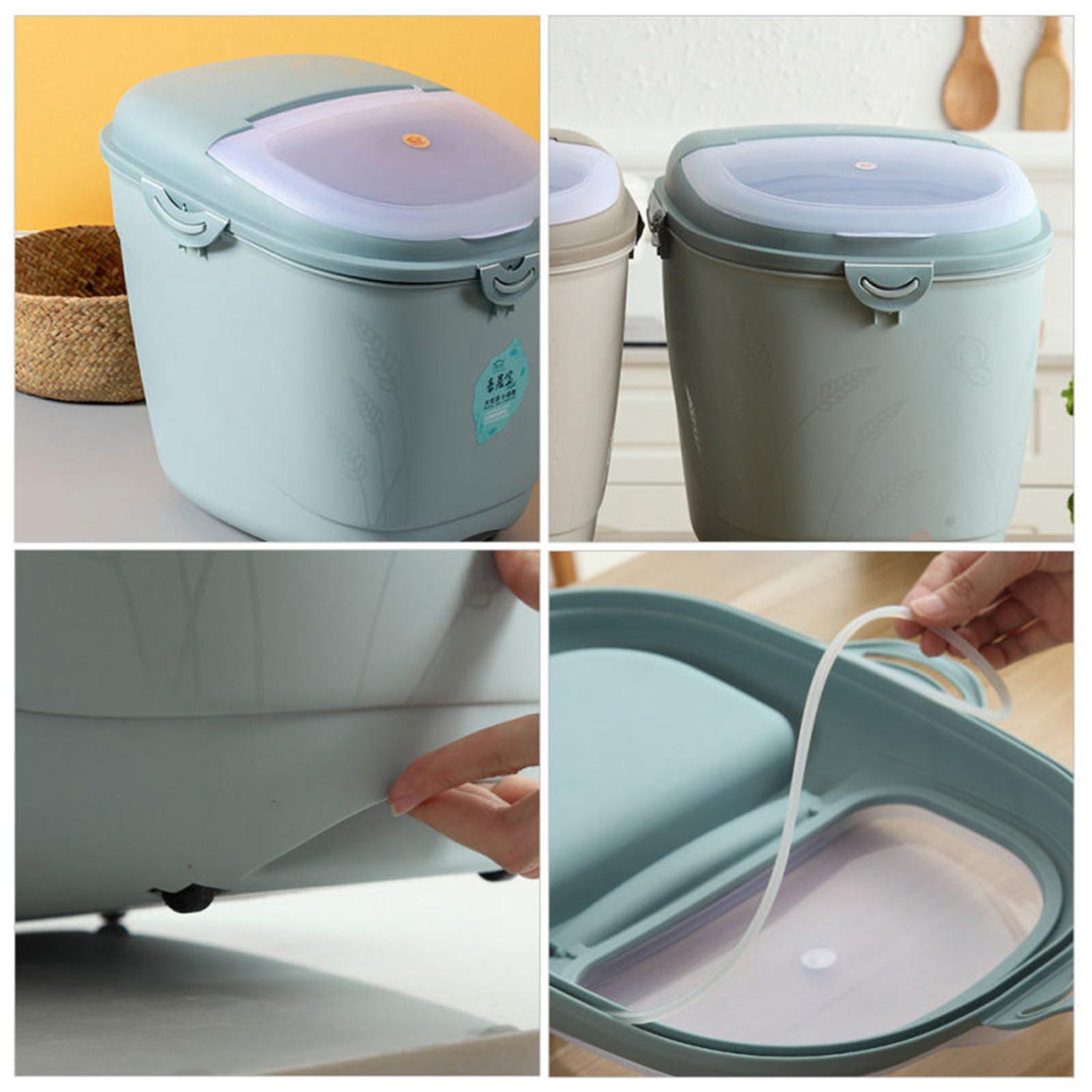 10KG Rice Storage Container Kitchen Dry Foods Airtight Tank Moisture-proof