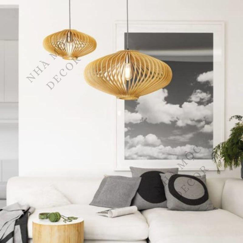 Đèn gỗ thả trần trang trí mẫu TT31