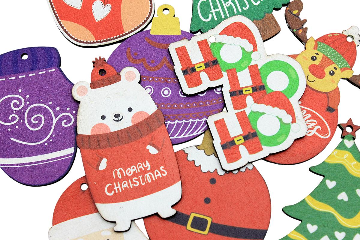 Dây Hình Gỗ Trang Trí Giáng Sinh - Bách Mộc - Set 4