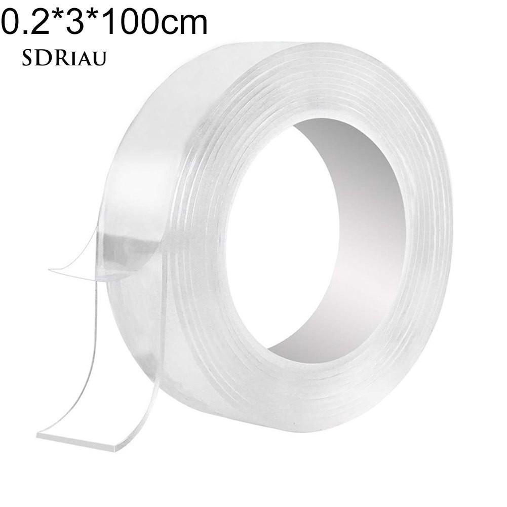 Cuộn băng dính 2 mặt trong suốt dài 1/2/3/5m đa năng tiện dụng cho gia đình