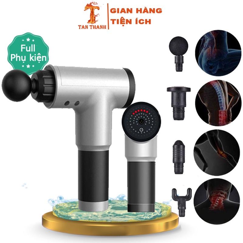 Máy massage cầm tay - 4 đầu 6 chế độ - Máy massage trị liệu đau mỏi vai gáy - Sản phẩm tiện ích cho mọi người