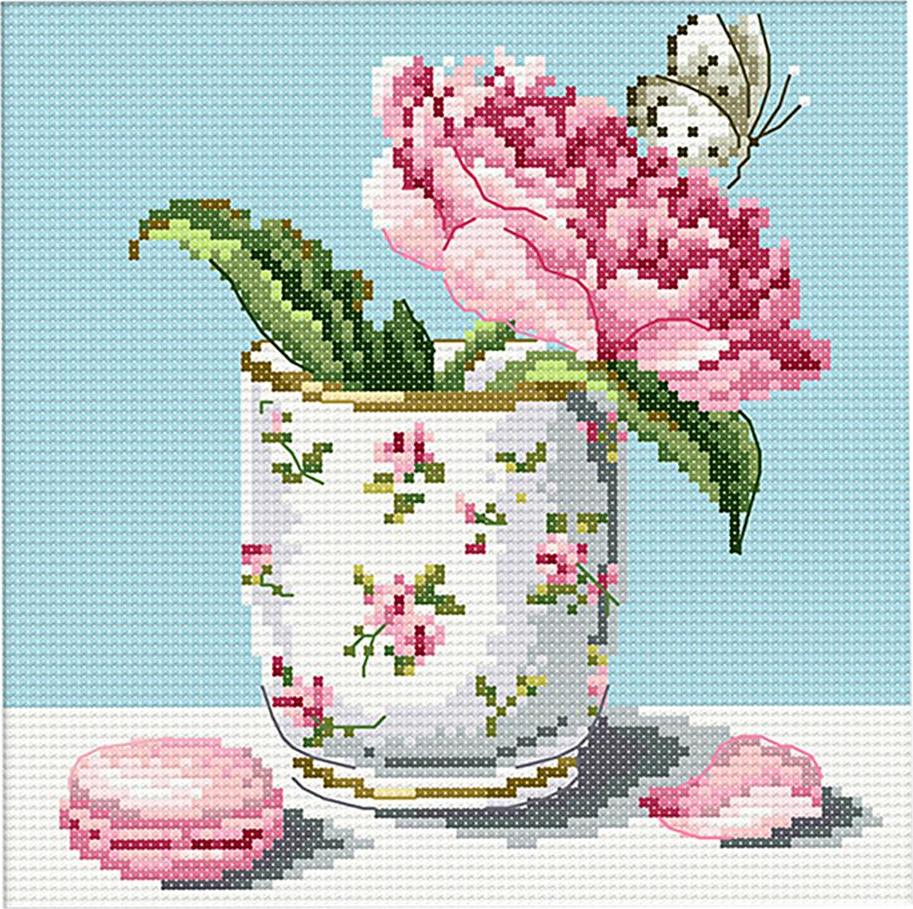 Flowers Stamped Cross Stitch Kits for Beginners Dimensions 11CT 14CT Counted Embroidery