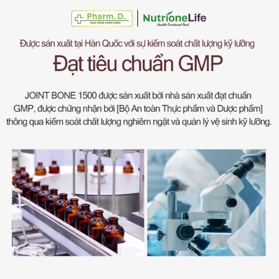 Viên Uống NUTRIONELIFE Joint Bone 1500 Hỗ Trợ Xương Khớp, Giúp Xương Chắc Khỏe (Hộp 60 Viên)