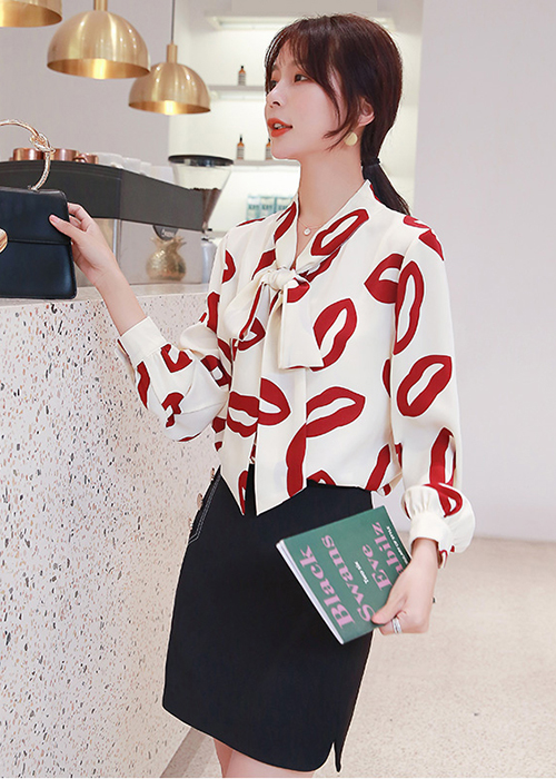 Áo Sơ Mi Nữ Thắt Nơ Cổ Thanh Lịch