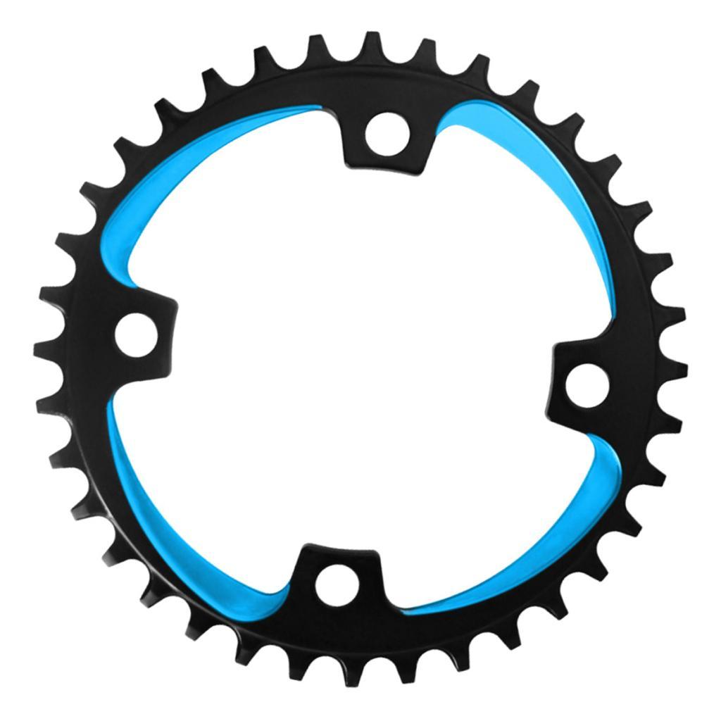 Bike Chainring, Round 104 BCD Mountain Bike Bicycle Single Speed Chainring - Lightweight Aluminum Alloy - Easy Installation - Select Colors & Sizes