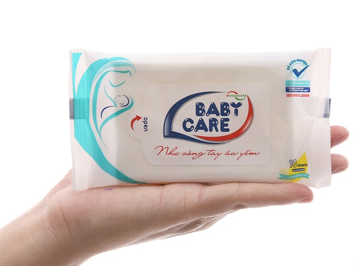 Combo 10 Gói Khăn Ướt Babycare 10Tờ ( Không mùi)