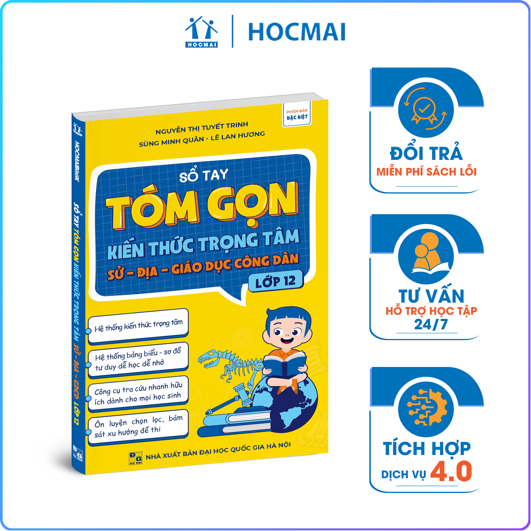 Sổ tay Tóm gọn kiến thức trọng tâm Sử – Địa – Giáo dục công dân lớp 12