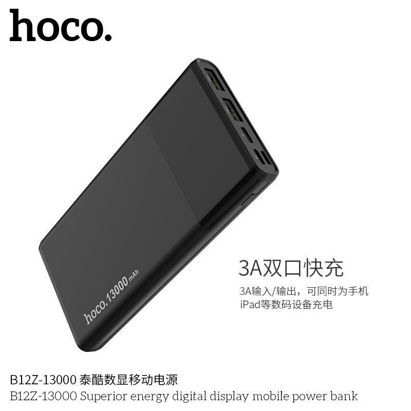 Pin sạc dự phòng dành cho Hoco B12Z Superior 13000mAh In/Output 3A, màn hình LCD - Hàng chính hãng