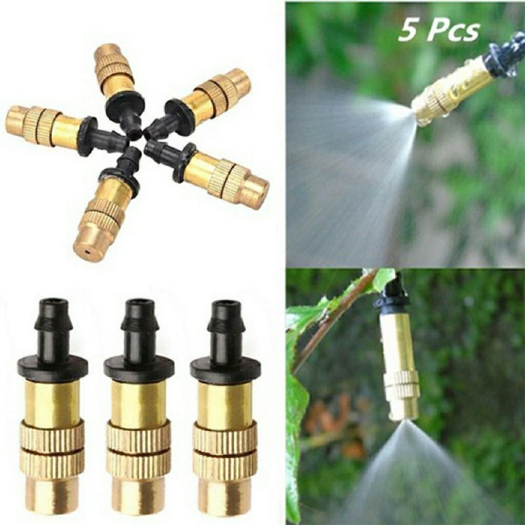Bộ tưới 10 đầu phun sương đồng tưới gốc kèm đồng hồ pin tưới tự động