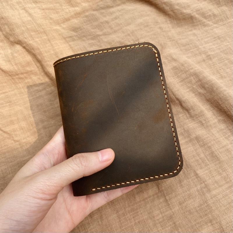 Ví Nam/ Nữ Da Bò Mini Có ngăn ảnh TEE LEATHER