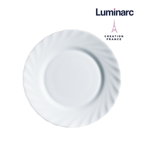 Bộ 6 Đĩa Thuỷ Tinh Luminarc Trianon Trắng 25cm - LUTRN3645