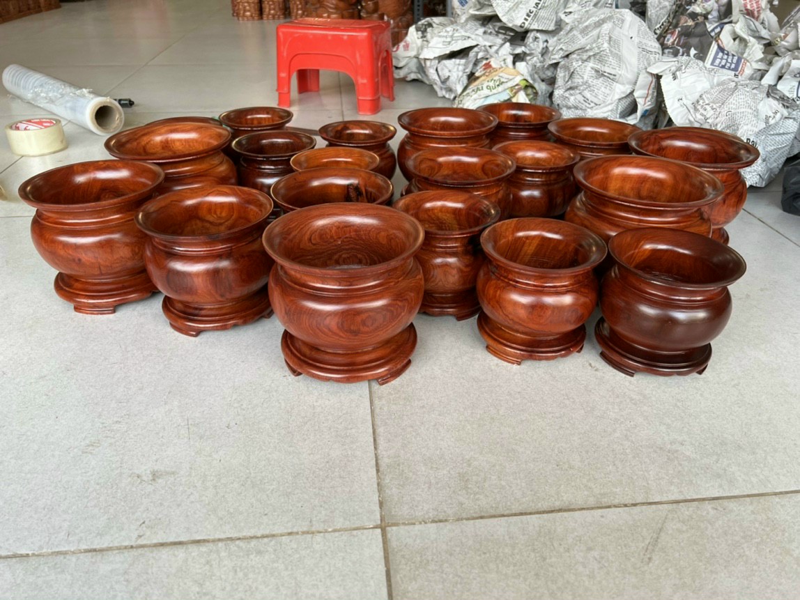 Bát nhang, lư hương gỗ hương cao cấp 16 CM