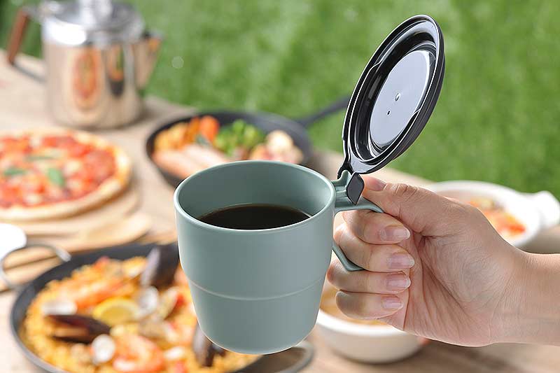 Cốc uống nước có nắp cao cấp Inomata 360ml - Hàng nội địa Nhật Bản.