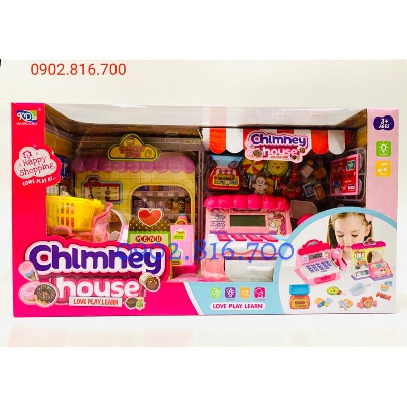 Đồ chơi máy tính tiền siêu thị bán kem - bán bánh kẹo mini 888-42
