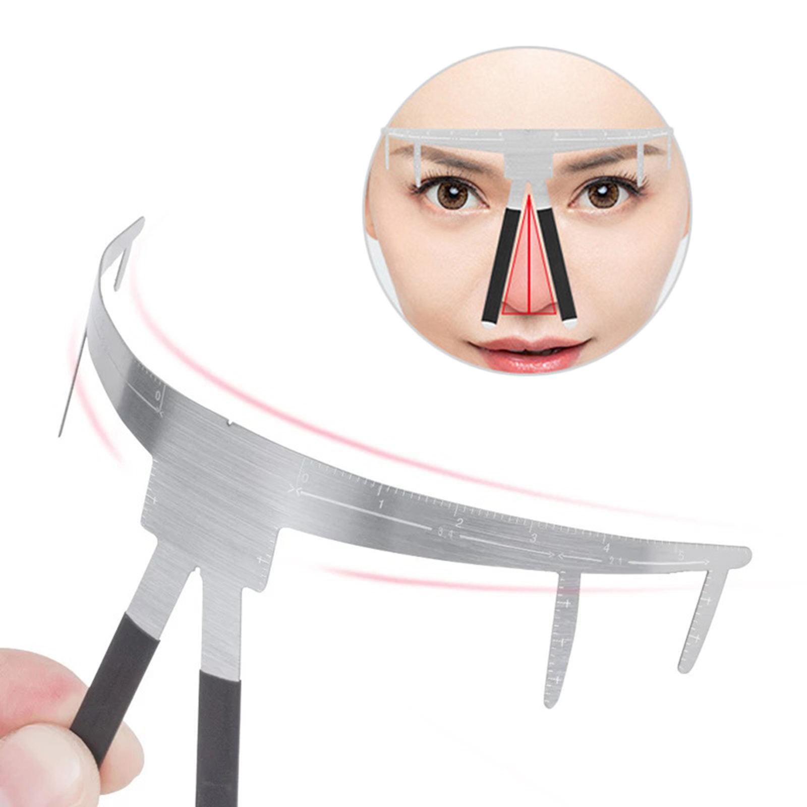 Steel Tattoo Eyebrow Ruler Eyebrow Caliper Makeup Tool for Eyebrow Measuring