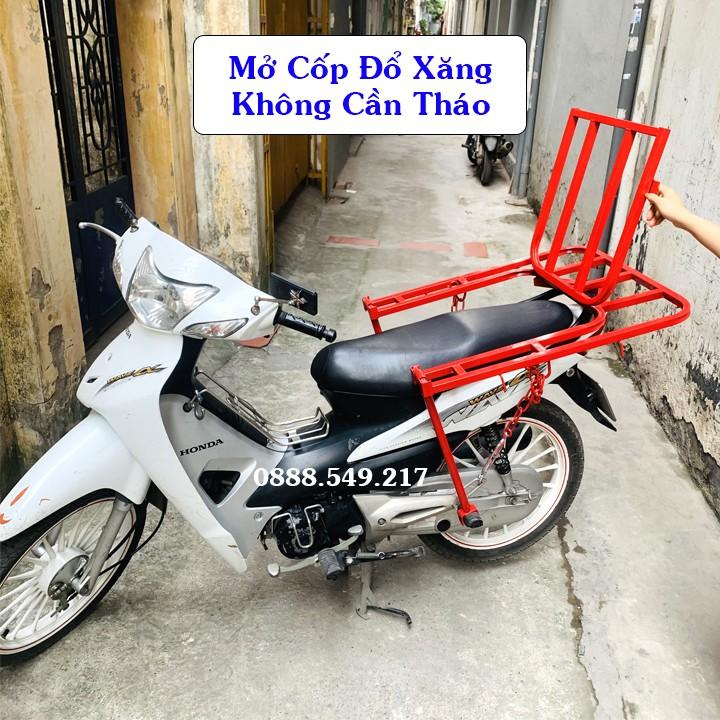 Gía Chở Hàng Xe Máy. Gác Baga Chở Hàng Loại Mở Cốp Đổ Xăng Không Cần Tháo