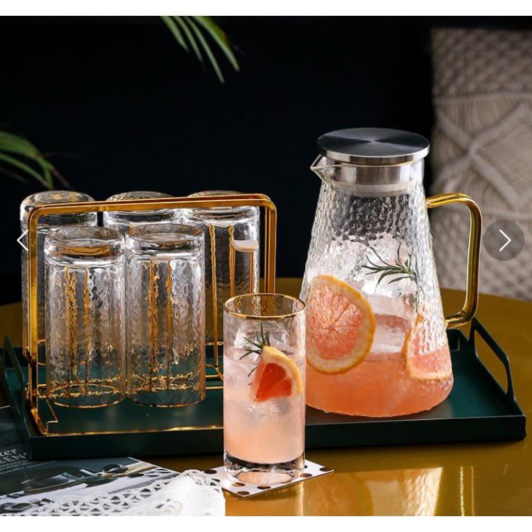 Bộ bình cốc , bình nước thủy tinh chịu nhiệt