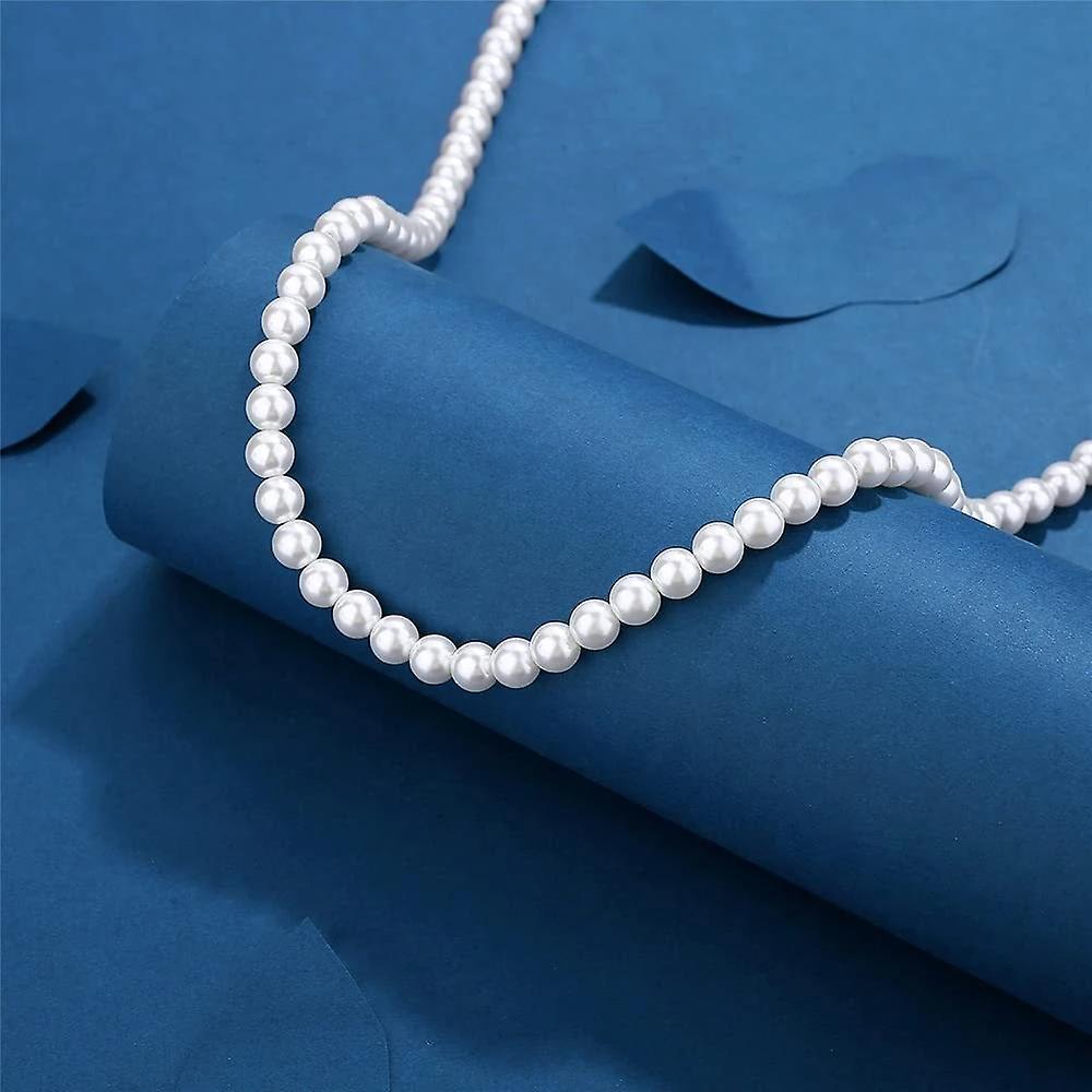 3PCS Vòng cổ Pearl Men Đơn giản Đơn giản bằng dây chuyền Hạt Vòng cổ Phụ nữ Vòng cổ trang sức