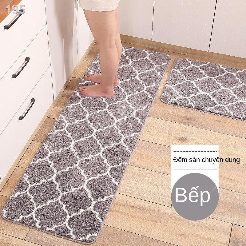Thảm bếp có thể giặt được bằng máy chống trơn trượt thấm nước dài dầu