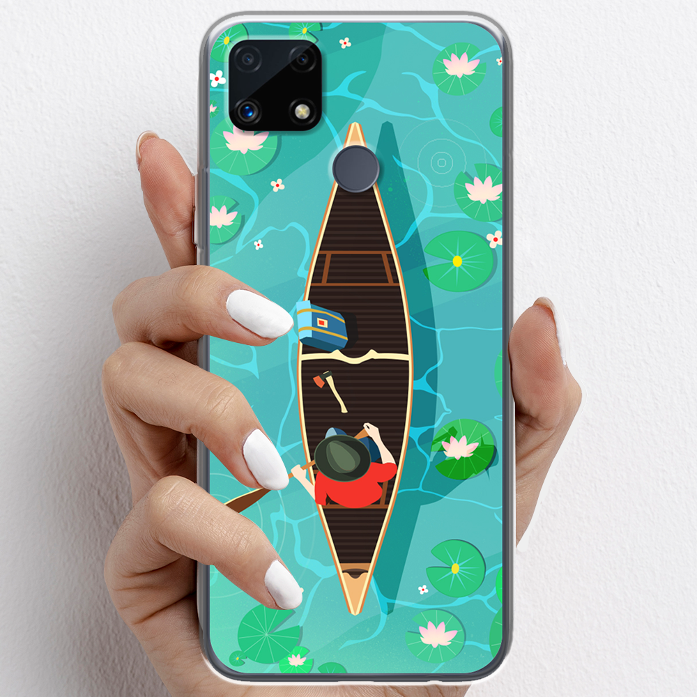Ốp lưng cho Realme C25, Realme C25s nhựa TPU mẫu Chèo thuyền