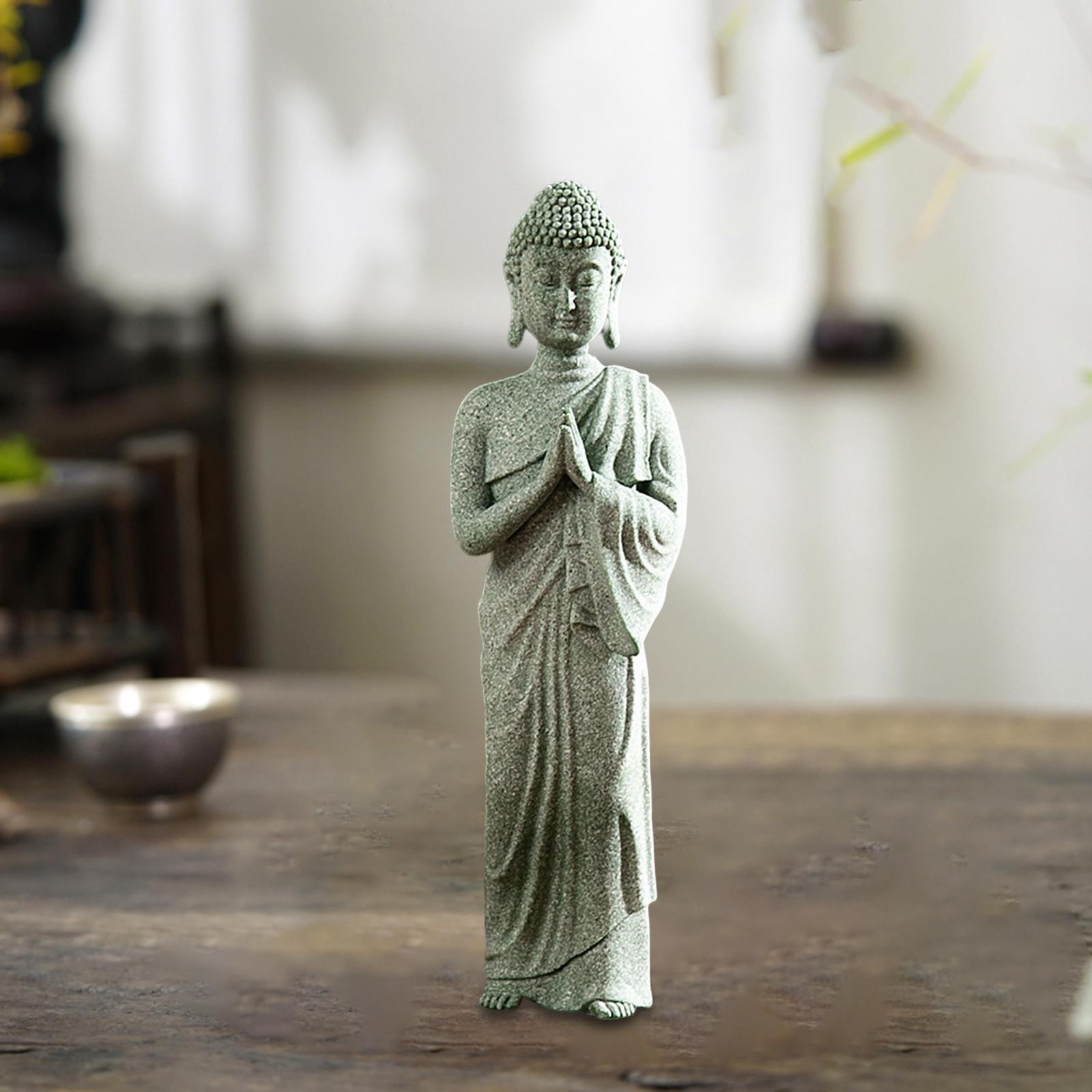 Buddha Statue Meditating Figurines Home Collectible Sculpture