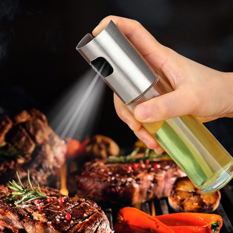 Bình Xịt Dầu Ăn 100ml - Giao Nắp Màu Ngẫu Nhiên Bạc - Vàng - Hàng chính hãng