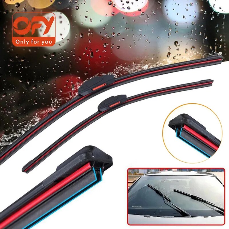 Bộ 2 thanh gạt mưa kính chắn gió ô tô 2 lớp Universal Car Windshield Wiper Blades