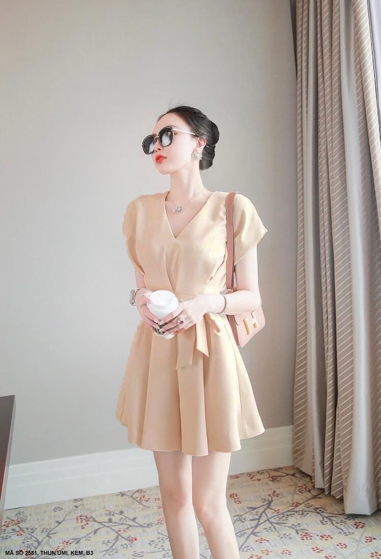 ĐỒ BAY NGẮN CỔ TIM EO THẮT NƠ