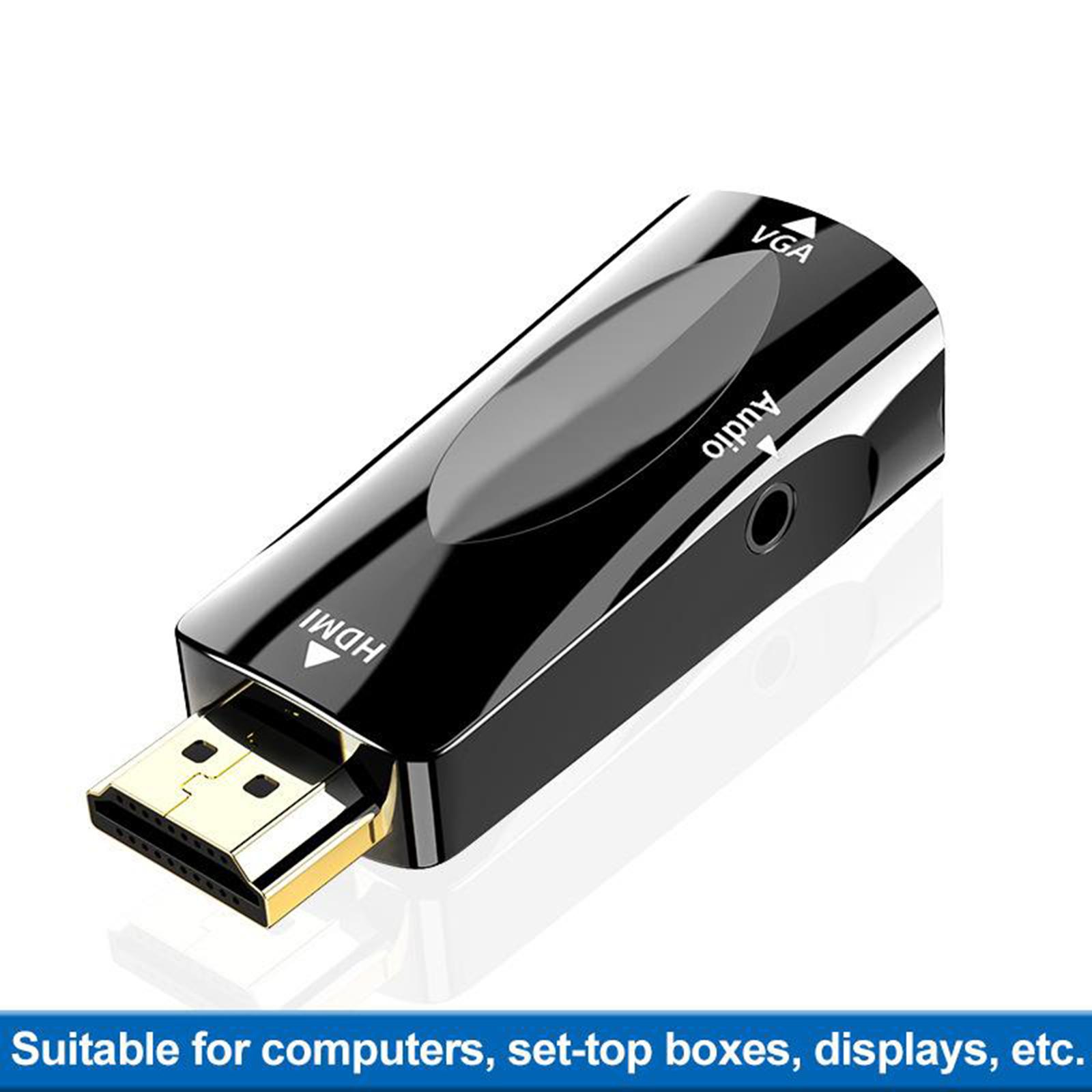 HDMI to VGA Adapter, HDMI to VGA Converter  Compatible with Computer,Desktop,Laptop,PC,Monitor,Projector,HDTV, Chromebook,Raspberry