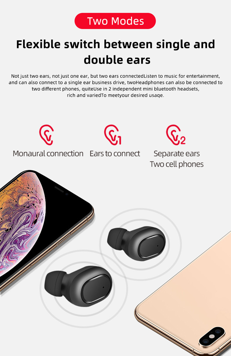 Tai nghe Bluetooth 5.0&EDR M1TWS Fullbox, tiết kiệm pin - Hàng nhập khẩu