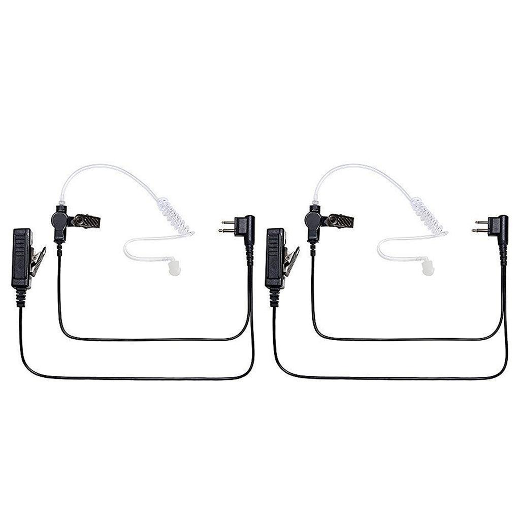 2x 2Pin Acoustic Tube Earpiece Mic Walkie Talkie Earpiece for Motorola