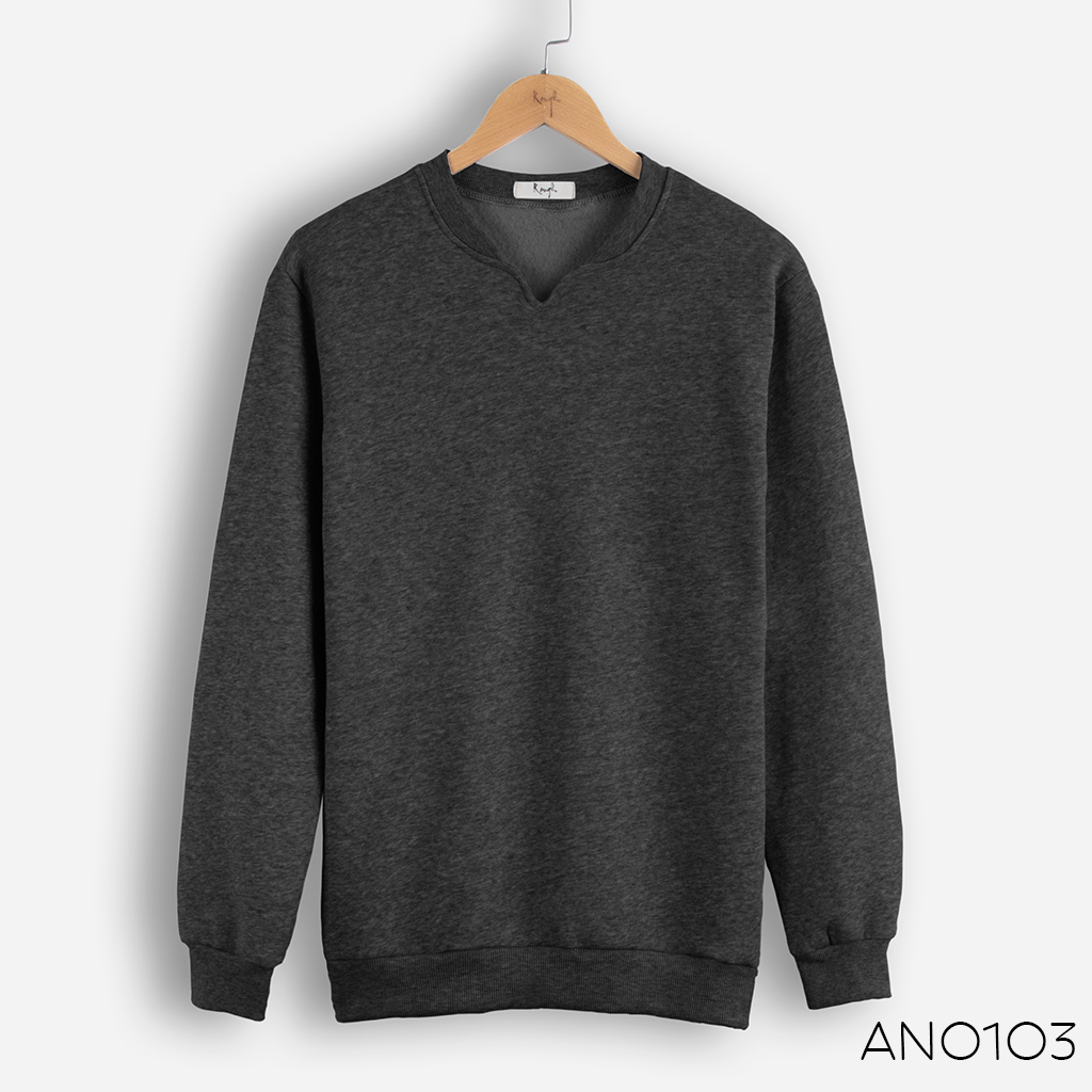 Áo Nỉ Nam  Chất Nỉ Hàn Quốc Cổ Tròn Khoét V Trẻ Trung, 5 Màu Đa Dạng - M