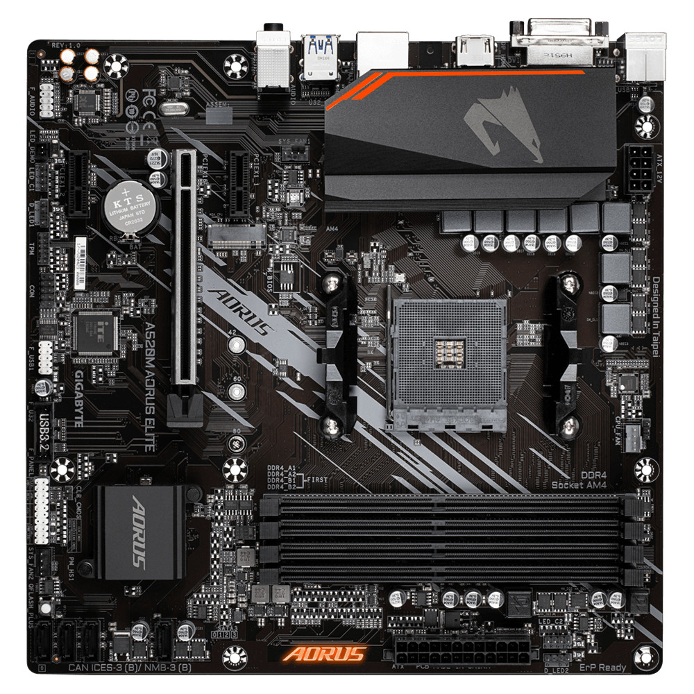 Bo mạch chủ Mainboard Gigabytye A520M AORUS ELITE AMD Socket AM4 - Hàng Chính Hãng