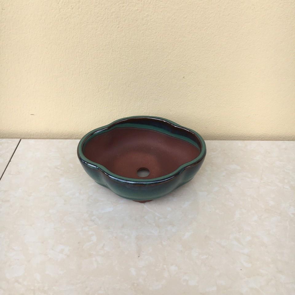 Chậu bonsai áng mây mini men hỏa biến gốm Bát tràng 1 size BM-03