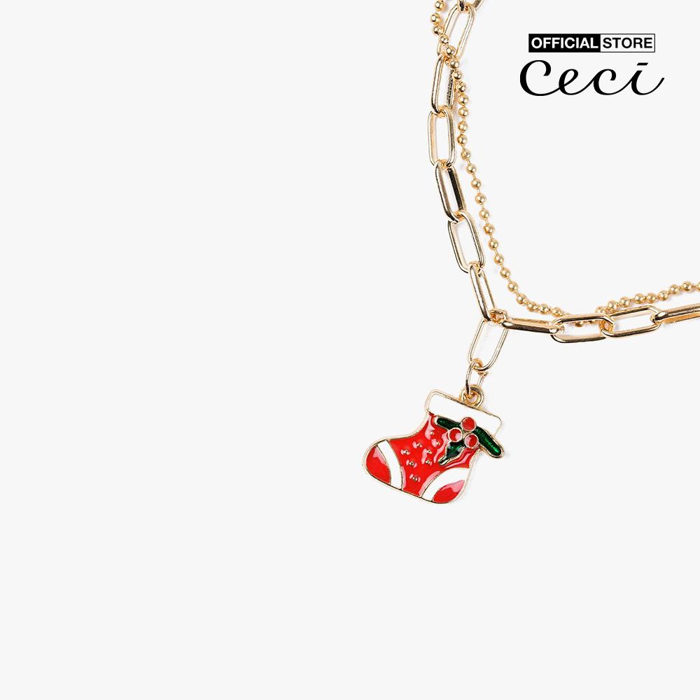 CECI - Vòng đeo tay nữ mắc xích phối mặt hình chiếc vớ dễ thương CC3-01000105-08