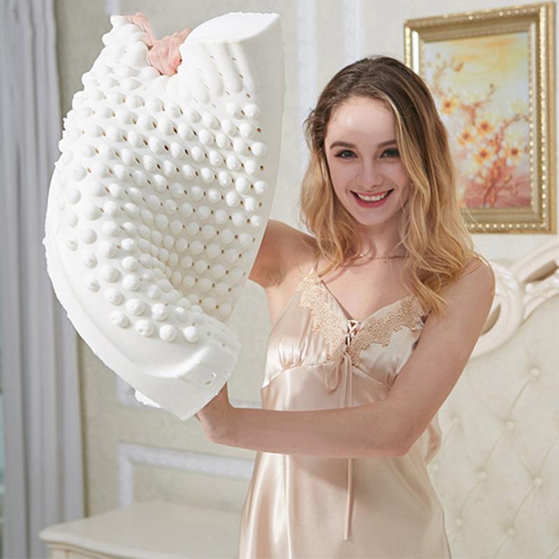 Gối Cao Su Non Gối Massage Cho Ngủ Chỉnh Hình Gối Kussens Oreiller Almohada Cổ Tử Cung Poduszkap Nhớ Gối