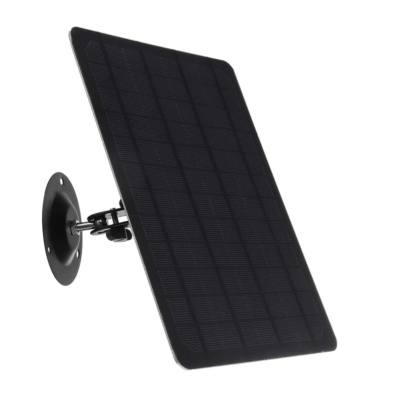 Solar Panel USB Charge Cable Bracket Outdoor Wall Mount Weatherproof 10W