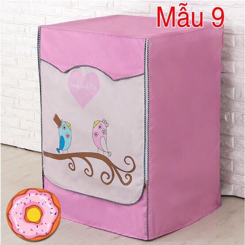 Áo trùm máy giặt cửa trước size 6kg -11kg, vải bạt cao cấp chống nước bền đẹp