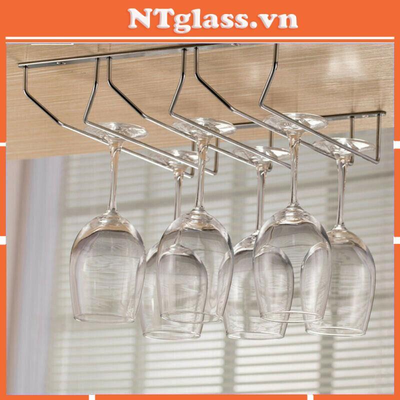 Giá treo ly inox 304 cao cấp 3 hàng