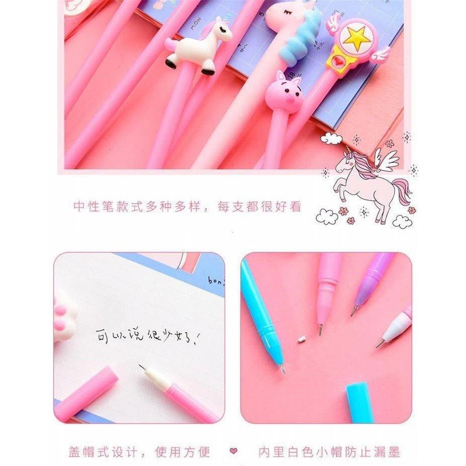 SET 20 BÚT NƯỚC HÌNH CUTE KÈM TÚI ZIP ( hàng cao cấp)