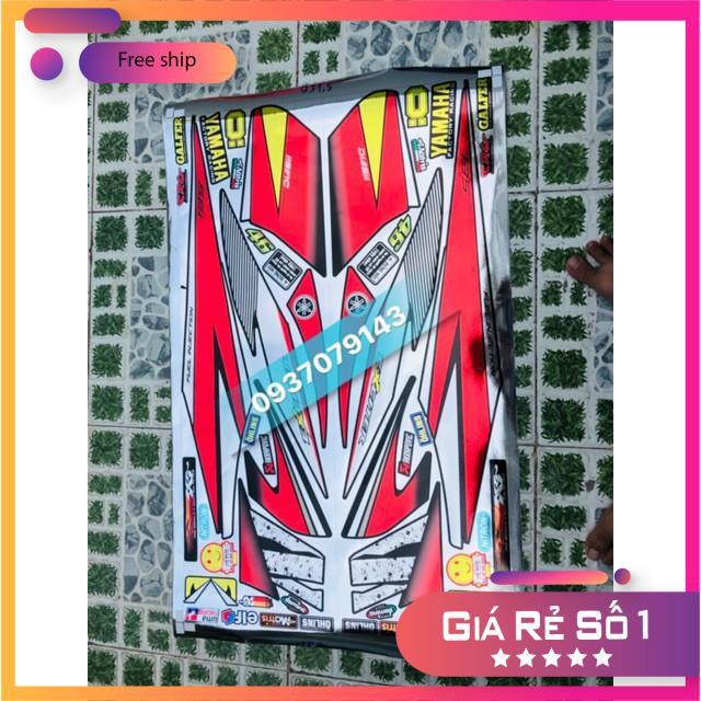 Tem rời dành cho xe Exciter 2010 đỏ đen chất liệu Crom