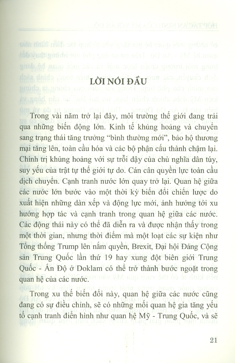 Hợp Tác An Ninh Của Mỹ Với Ấn Độ Trong Bối Cảnh Mới