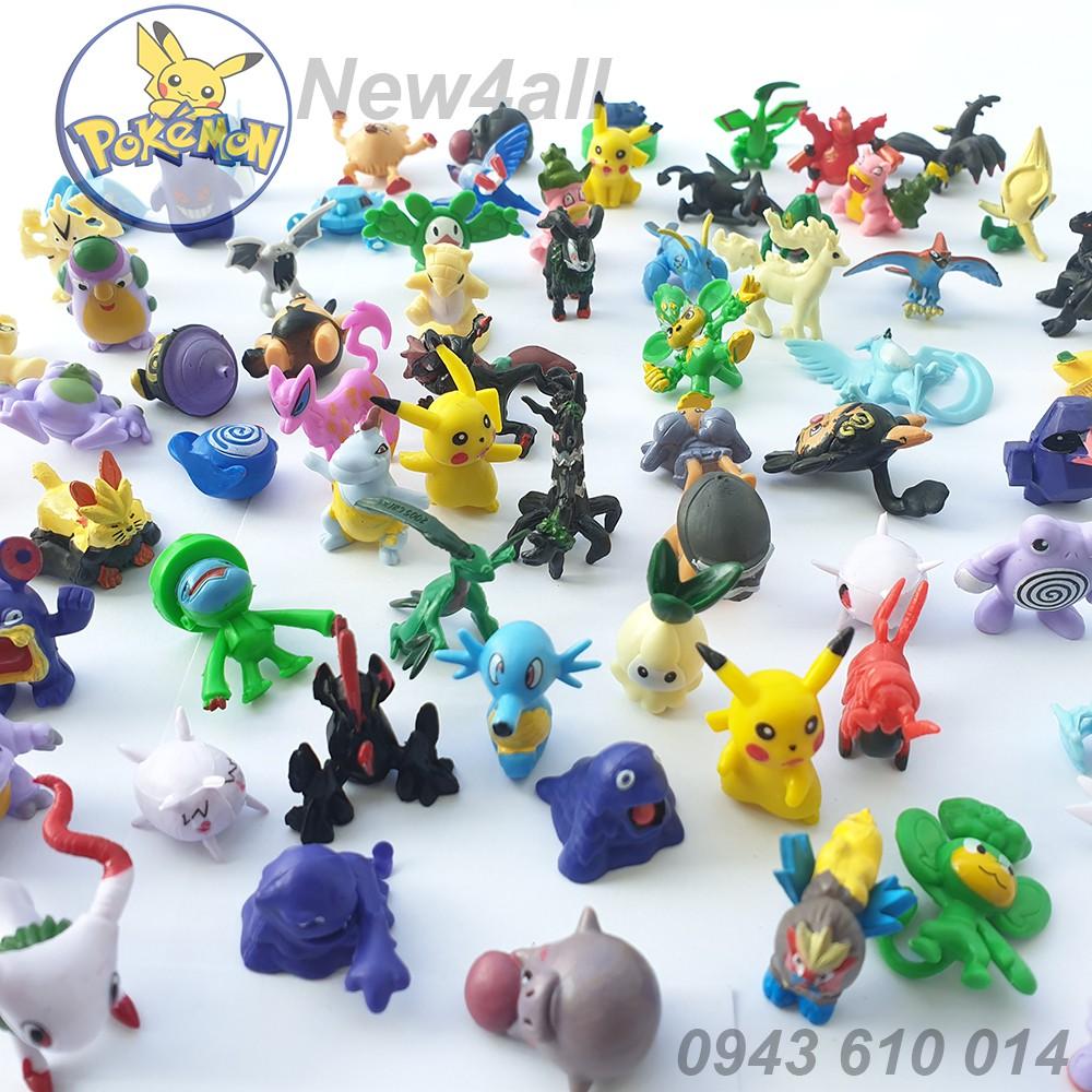Đồ chơi 50 con Anime POKEMON bằng nhựa size nhỏ 2-3 cm tuyển tập Pokemon đa hệ mẫu ngẫu nhiên - Vacimall