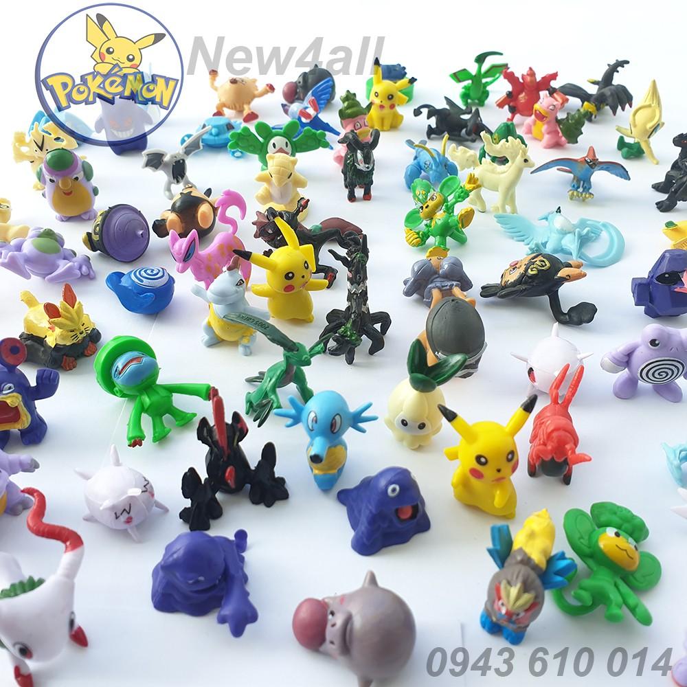 Đồ chơi 50 con Anime POKEMON bằng nhựa size nhỏ 2-3 cm tuyển tập Pokemon đa hệ mẫu ngẫu nhiên (Set Poke'mon) - Vacimall