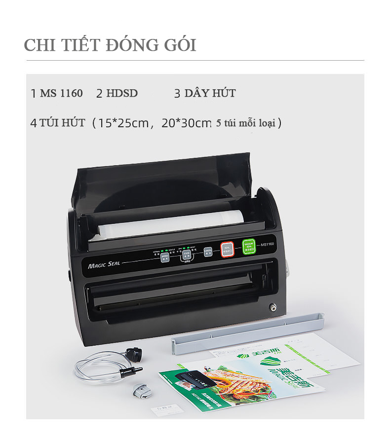 Máy hút chân không thực phẩm hàng nhập khẩu cao cấp Magic