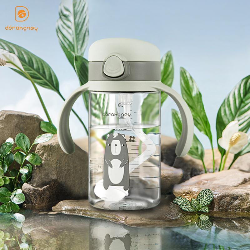 Dorahoney Nước Sữa Cho Bé Bú Bình Chuẩn 240Ml Chống Đầy Hơi Tritan Kid Cho Bé Sippy Cup Có Tay Cầm Cho Bé