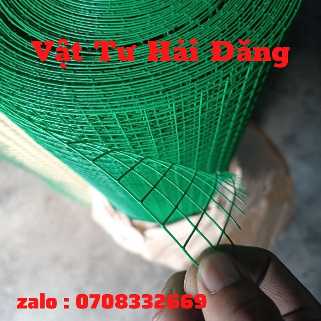 Cuộn lưới sắt bọc nhựa màu xanh Lưới sắt quây chuồng gà ,chuồng vịt vật nuôi