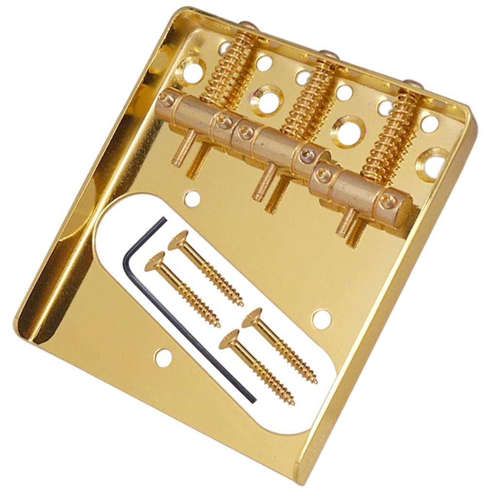 3 String Guitar Bridge for TL Electric Bass Parts Accessory Golden Spring
