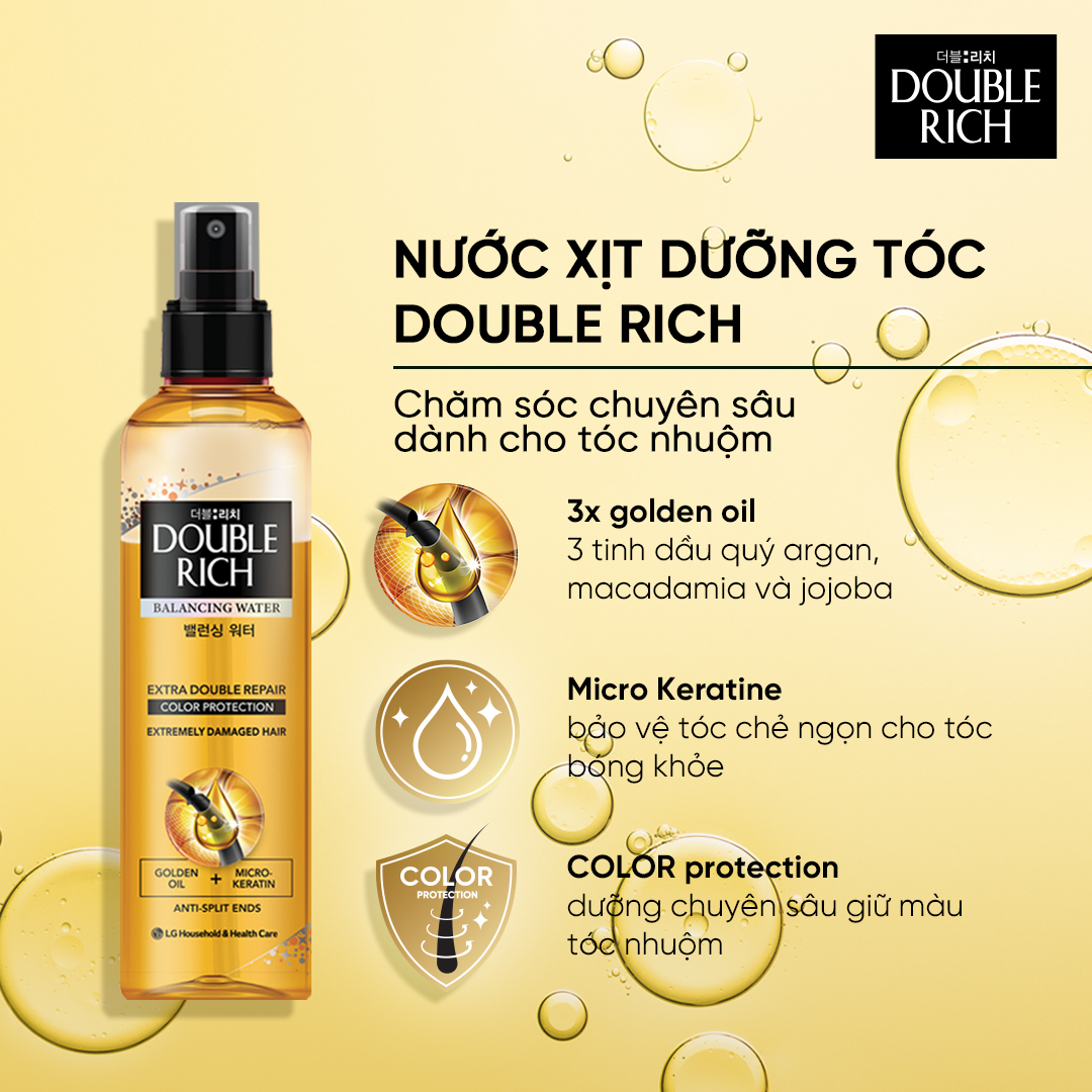 Nước Xịt Dưỡng Tóc DOUBLE RICH BALANCING WATER EXTRA DOUBLE REPAIR120ml/250ml