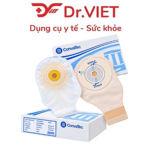 Túi Hậu Môn Nhân Tạo 1 Mảnh ConvaTec Xả Được, Đế Hydrocolloid, Chống Kích Ứng